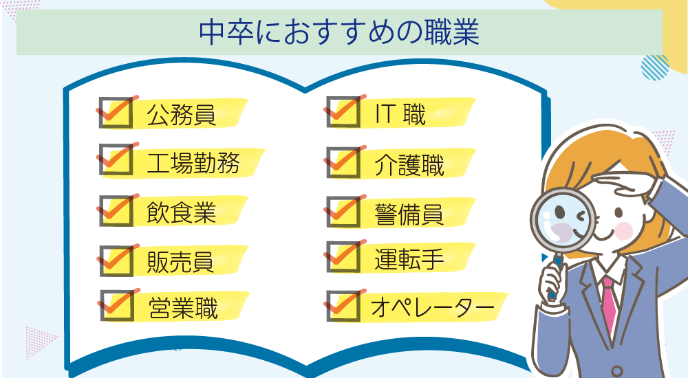 中卒におすすめの職業とは