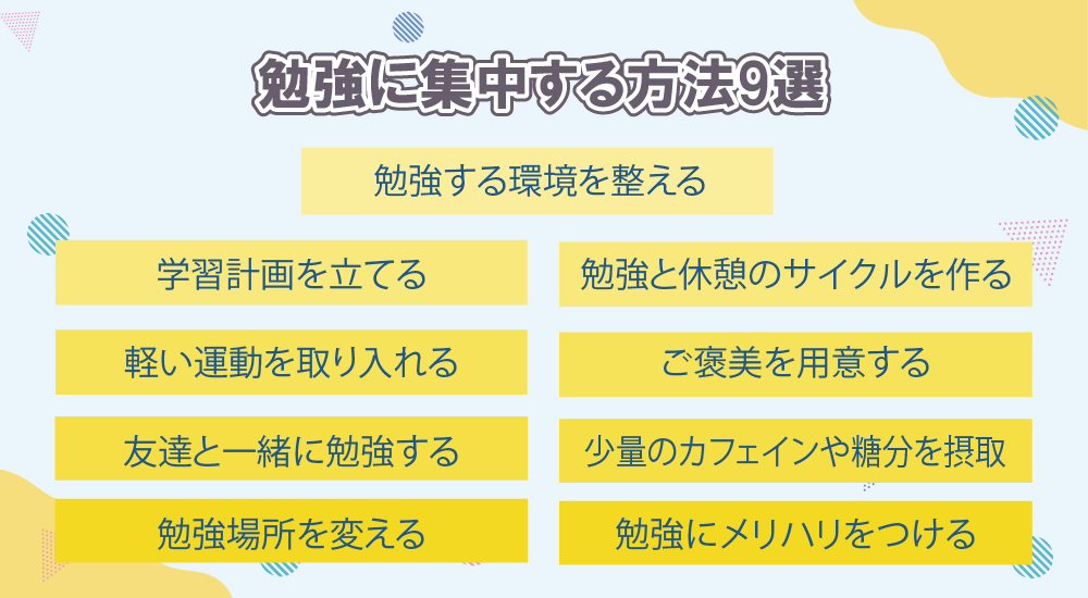 勉強に集中する方法9選